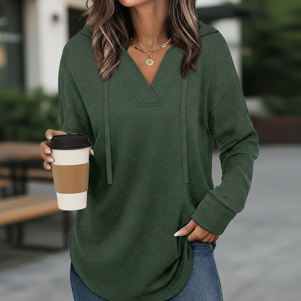 Casual Fall Hoodie Top With Oversized Fit For Women