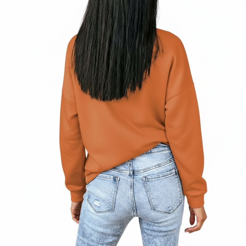 Casual Loose Fit Soft Pullover For Women