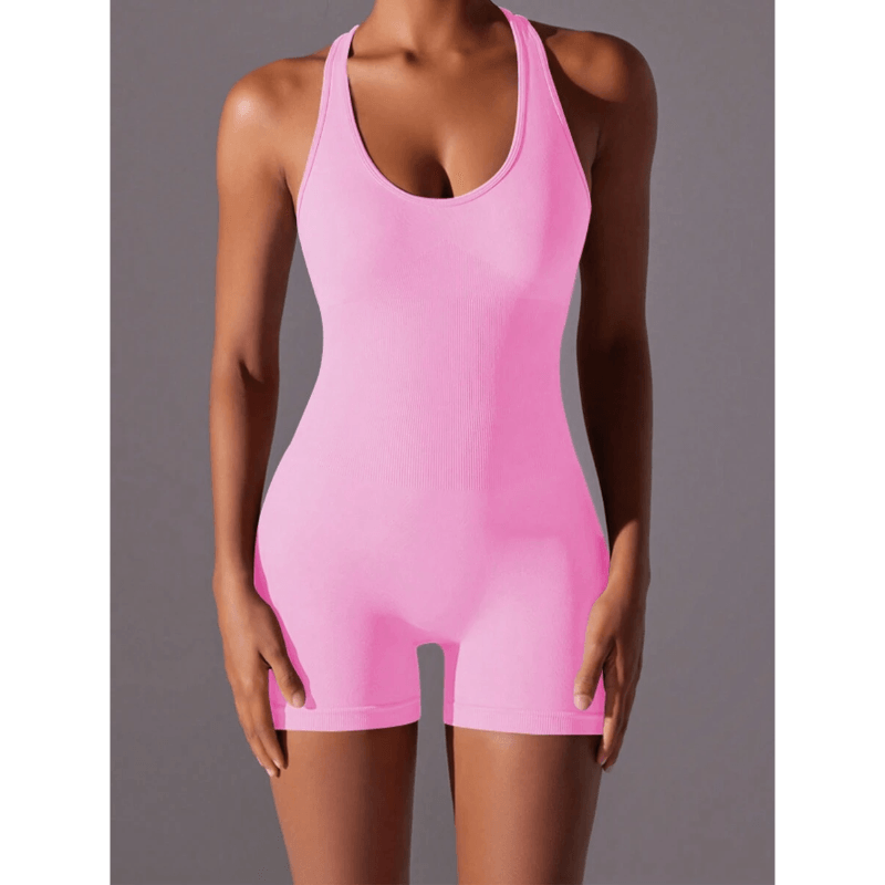 Solid Seamless Sports Romper Comfort and Flexibility In Every Move