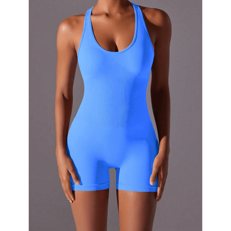 Solid Seamless Sports Romper Comfort and Flexibility In Every Move
