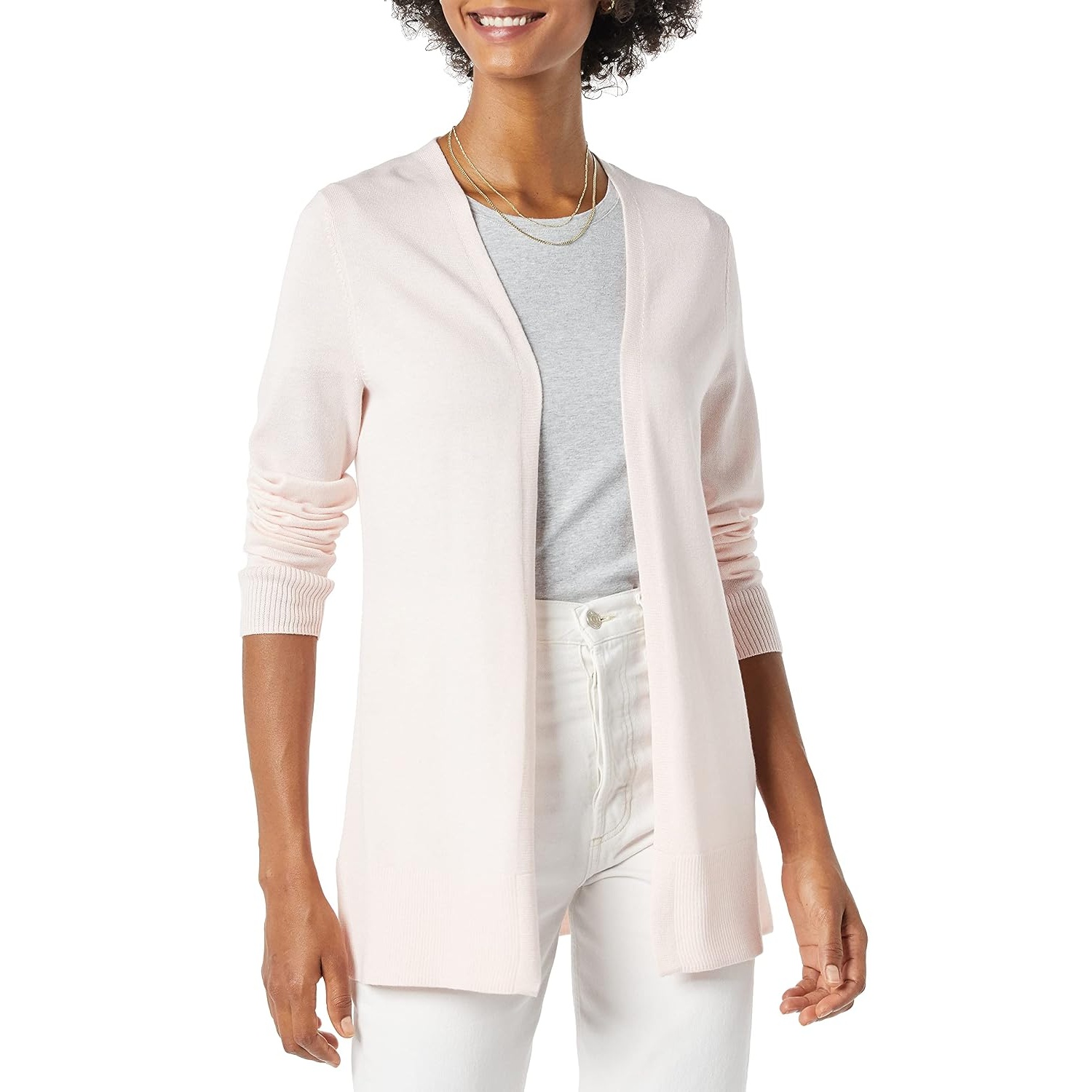Lightweight Long Sleeve Open Front Sweater Cardigan for Women