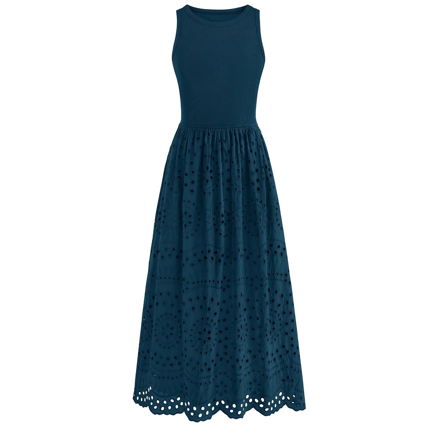Casual Sleeveless Maxi Dress With Pockets