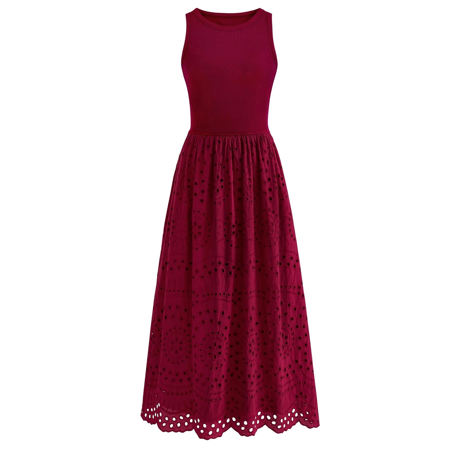 Casual Sleeveless Maxi Dress With Pockets