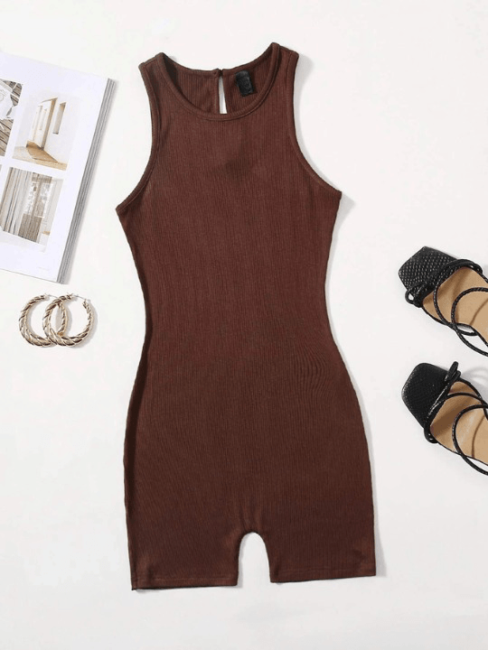 Solid Colored Romper-Comfy Jumpsuits