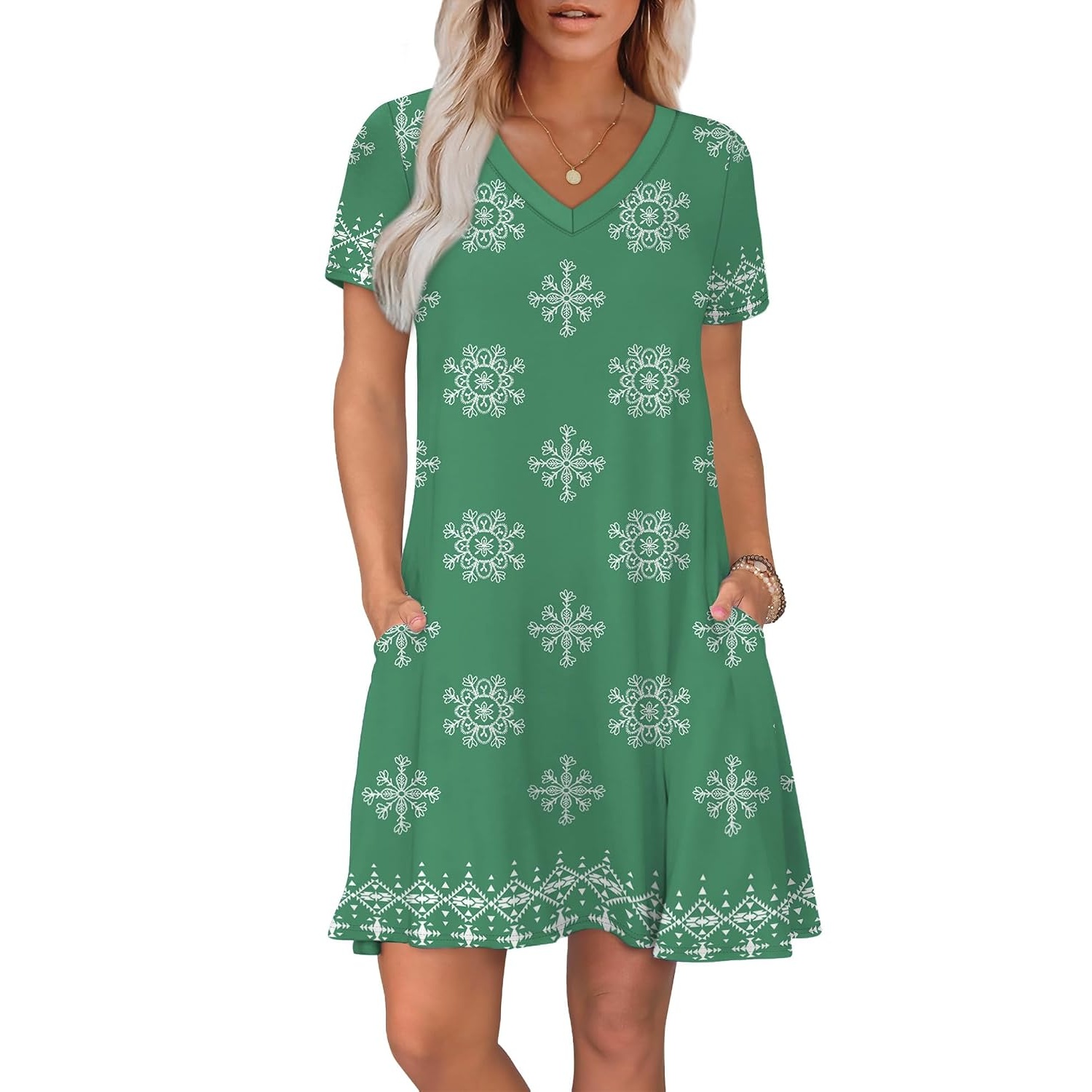 Boho Summer Loose T Shirt Dress With Pockets