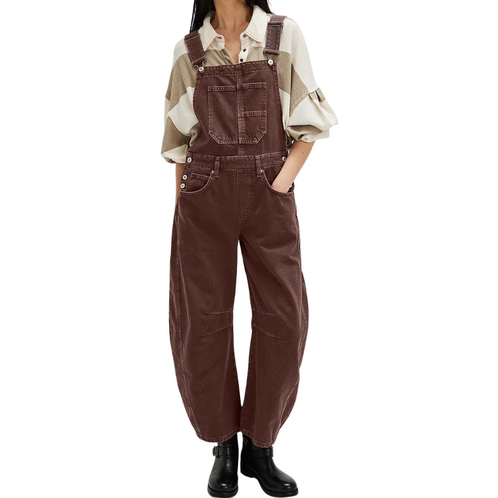 Classic Wide Denim Bib Overalls