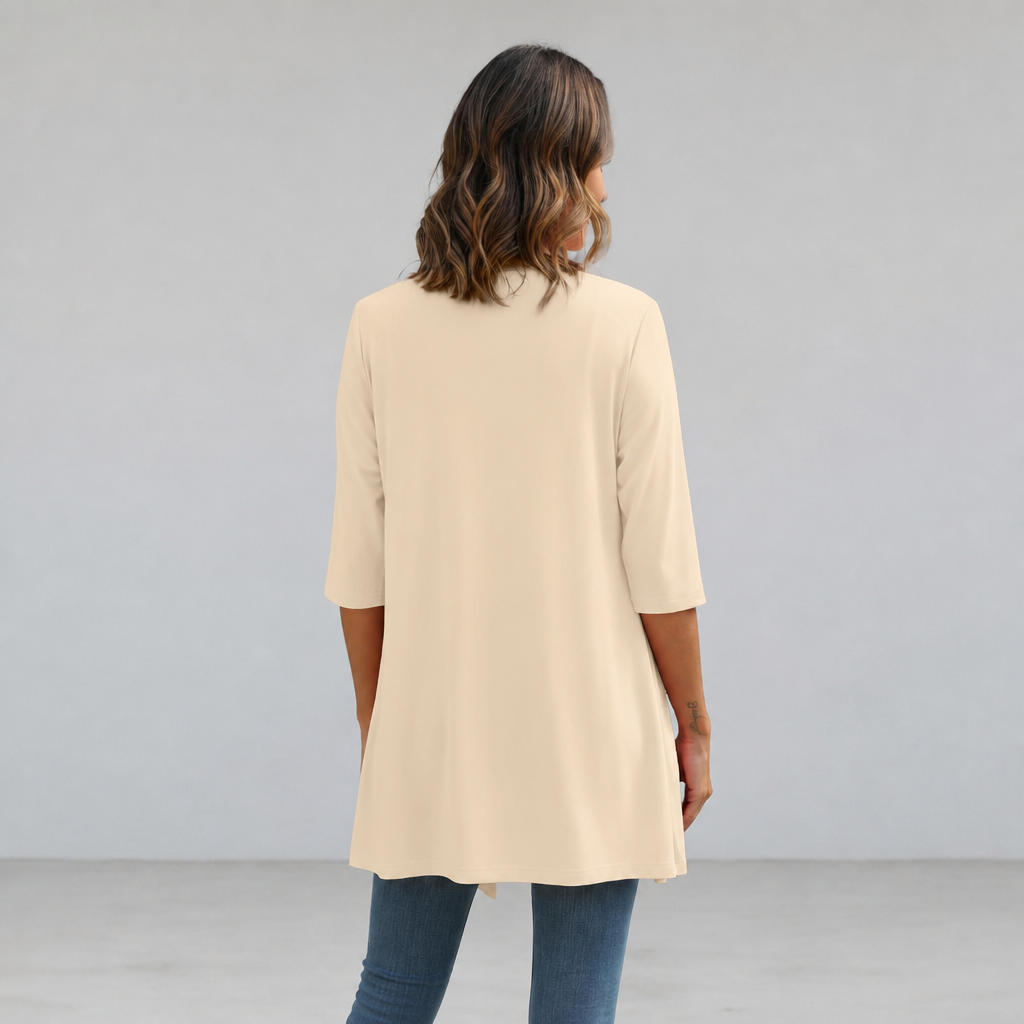 Summer Lightweight Longline Open Front Cardigan for Women