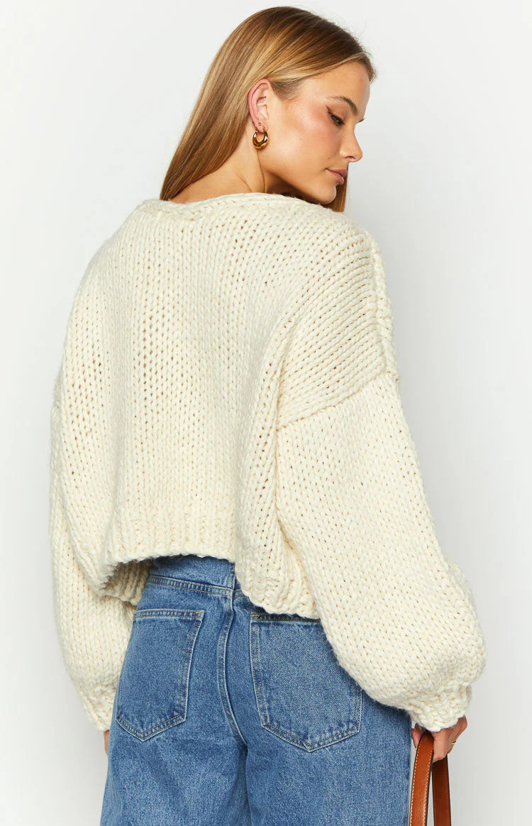 Cozy Holiday Knit Sweater For Casual Outfits