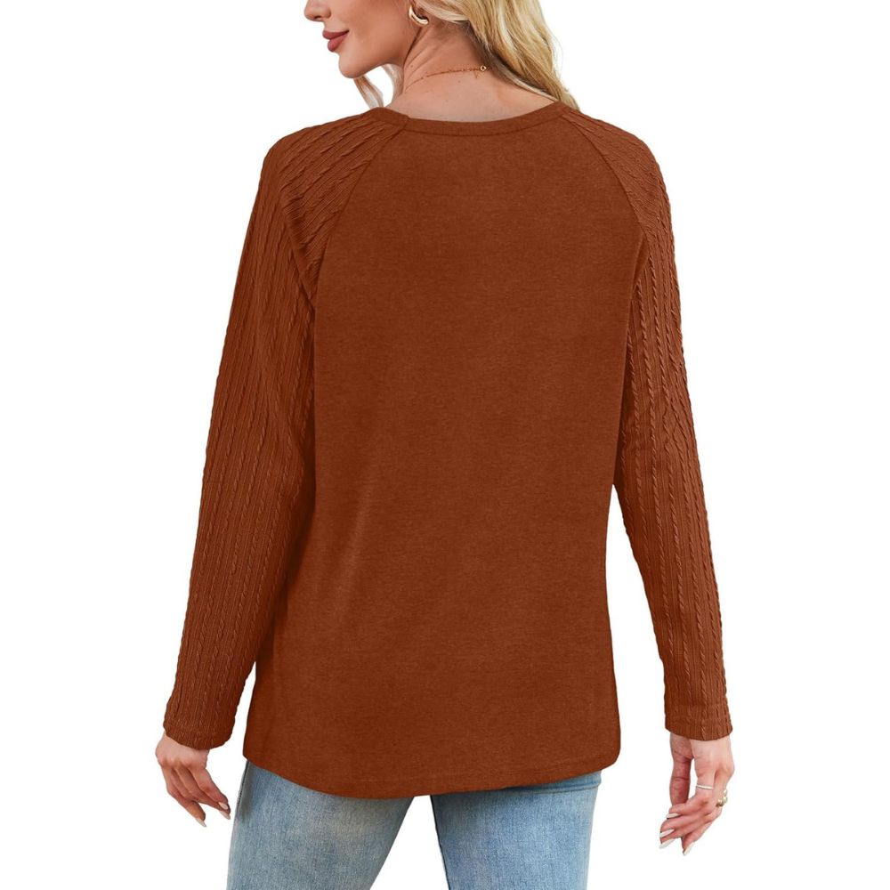 Long Sleeve Shirts for Women's Crewneck Oversized Sweatshirt Tunic Tops