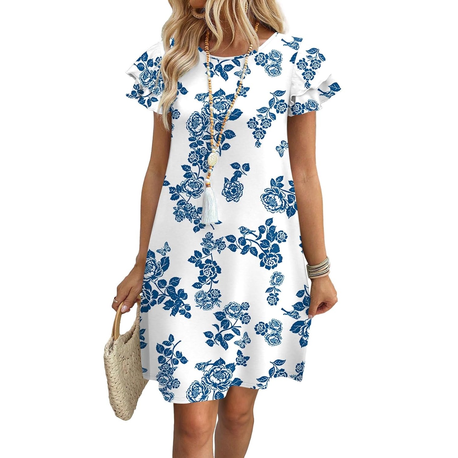 Ruffle Sleeve Loose Summer Swing Dress