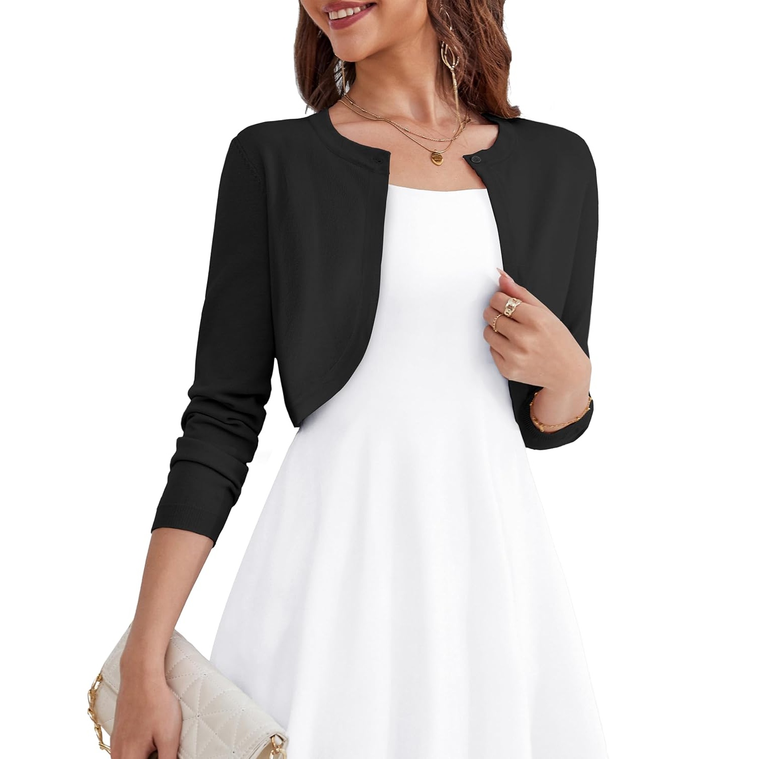 Versatile Casual Long Sleeve Cardigan With Button For Women