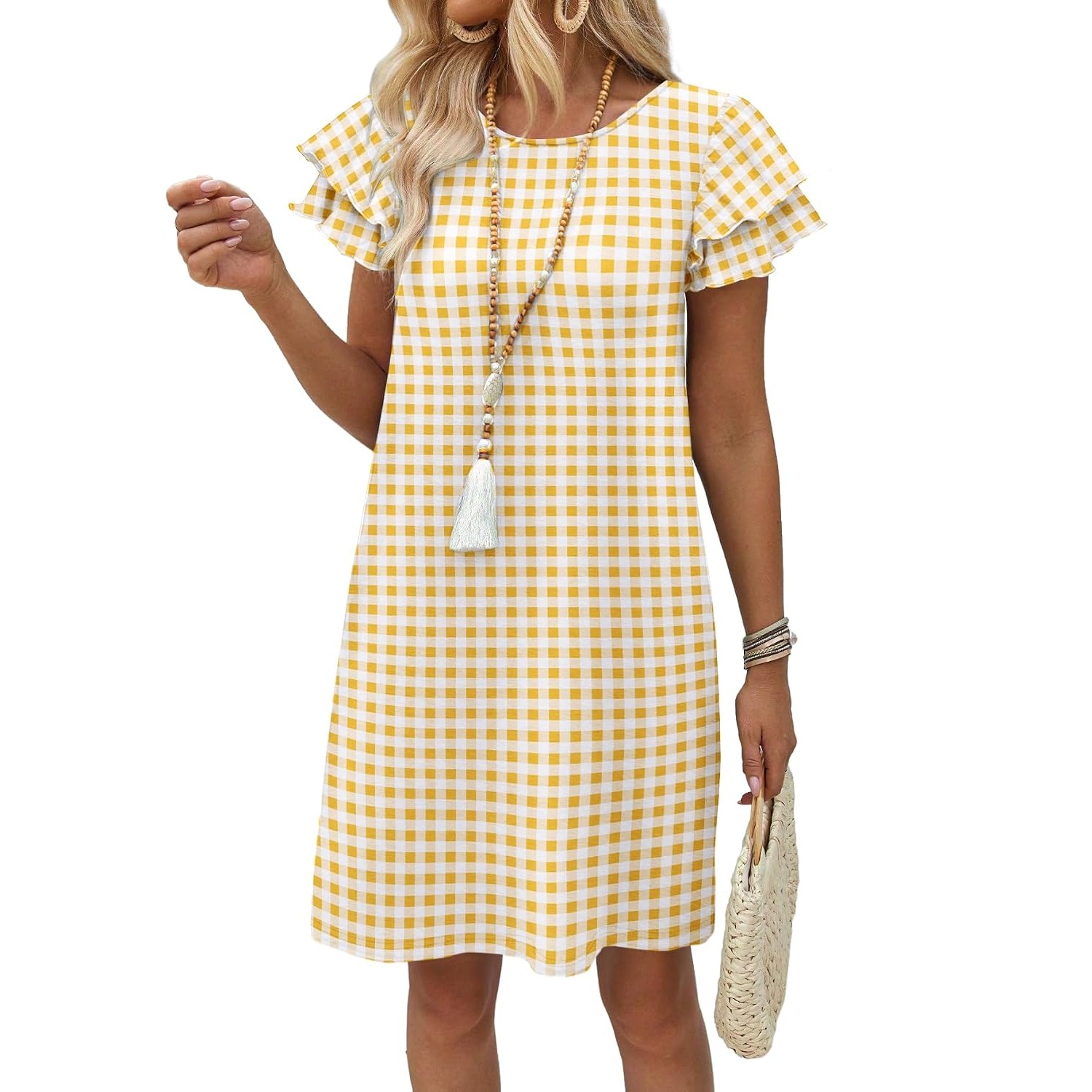Ruffle Sleeve Loose Summer Swing Dress