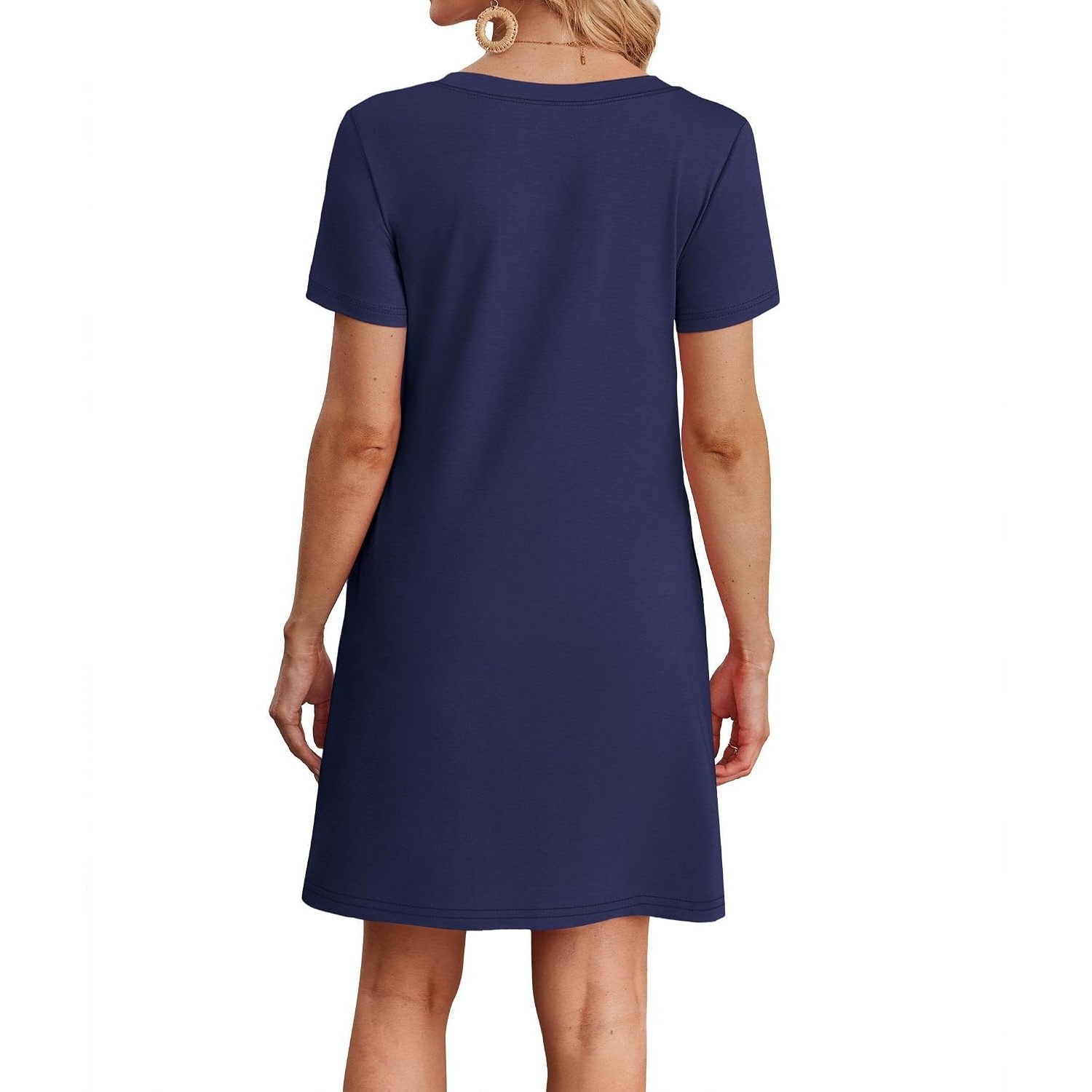 Boho Summer Loose T Shirt Dress With Pockets