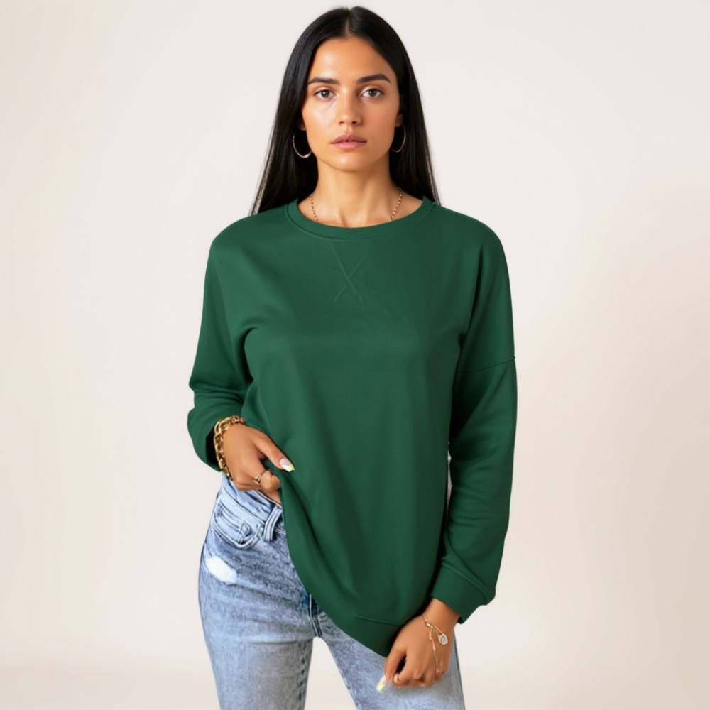 Women Casual Crew Neck Sweatshirt