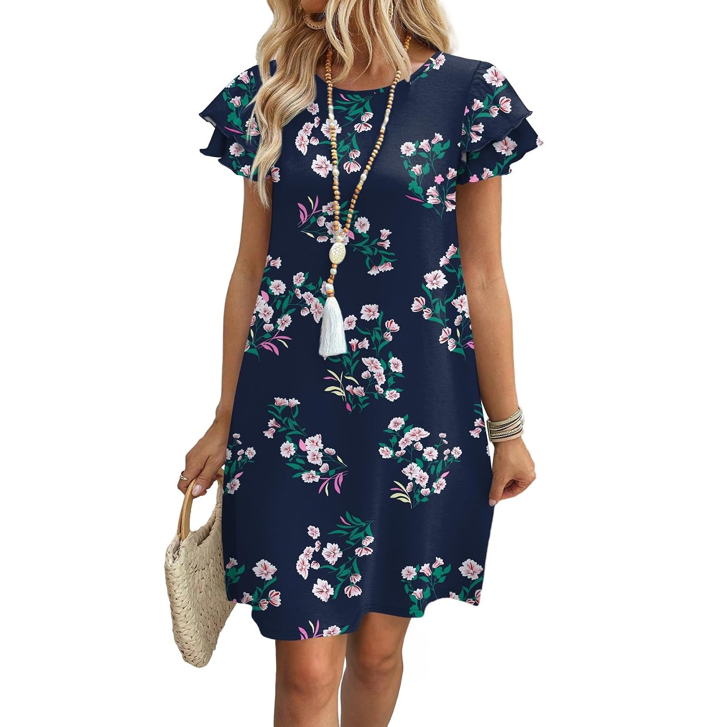 Ruffle Sleeve Loose Summer Swing Dress