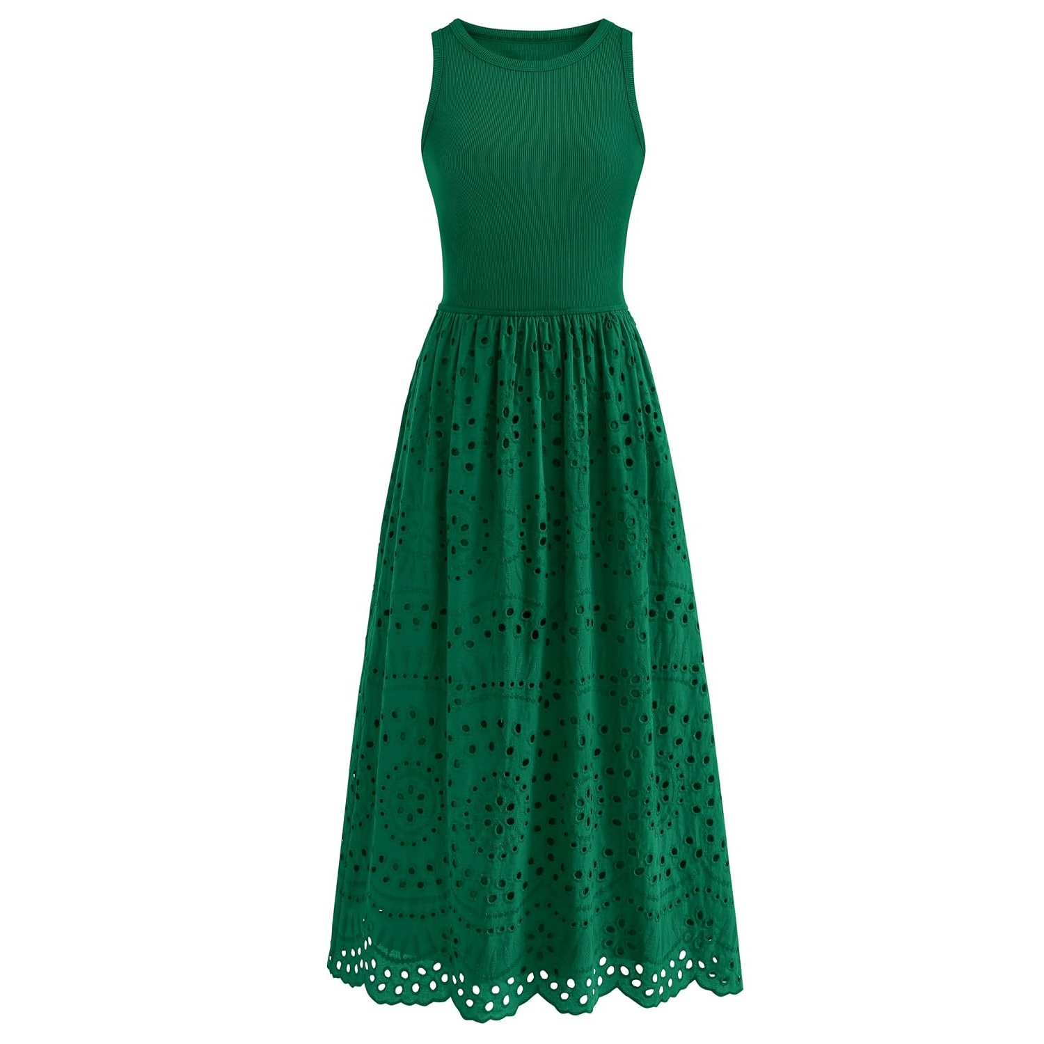 Casual Sleeveless Maxi Dress With Pockets