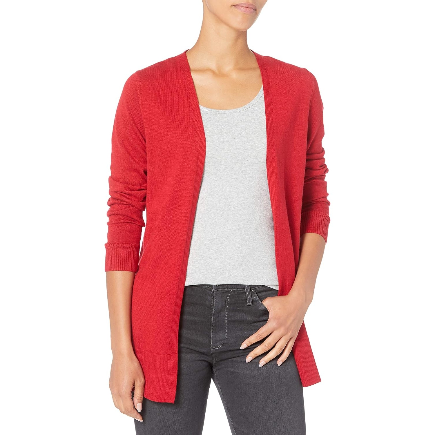 Lightweight Long Sleeve Open Front Sweater Cardigan for Women