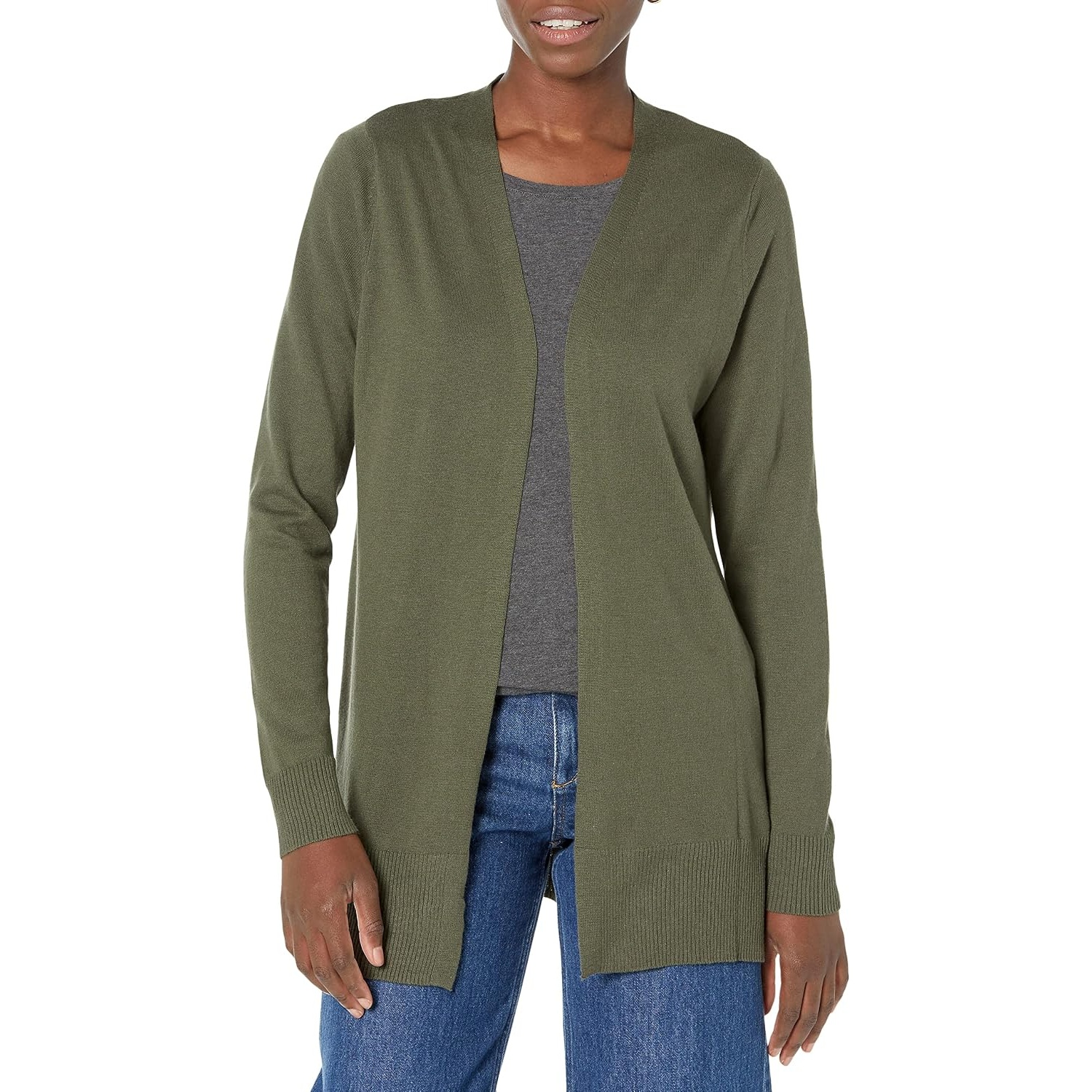 Lightweight Long Sleeve Open Front Sweater Cardigan for Women