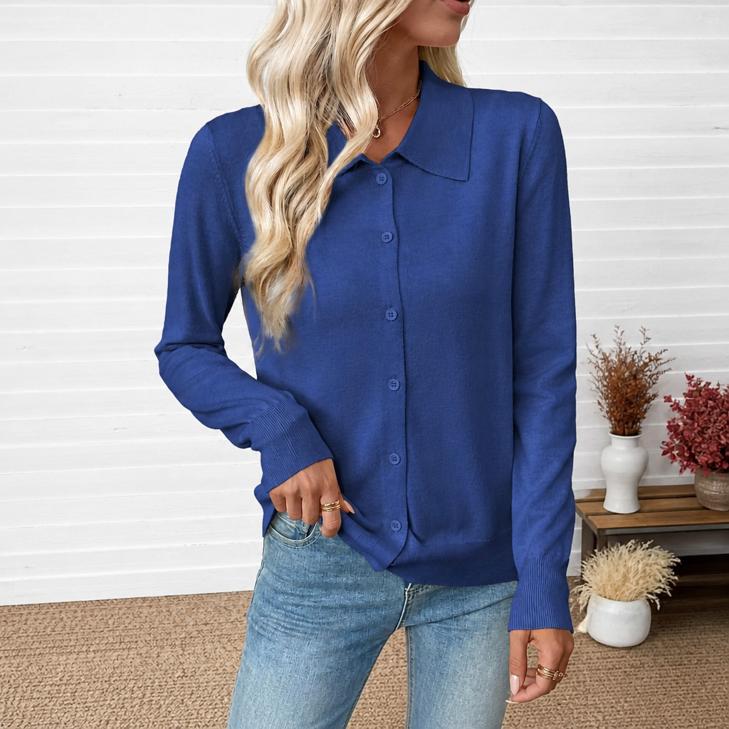 Casual Wool Blend Lightweight Front Cardigan With Button For Women