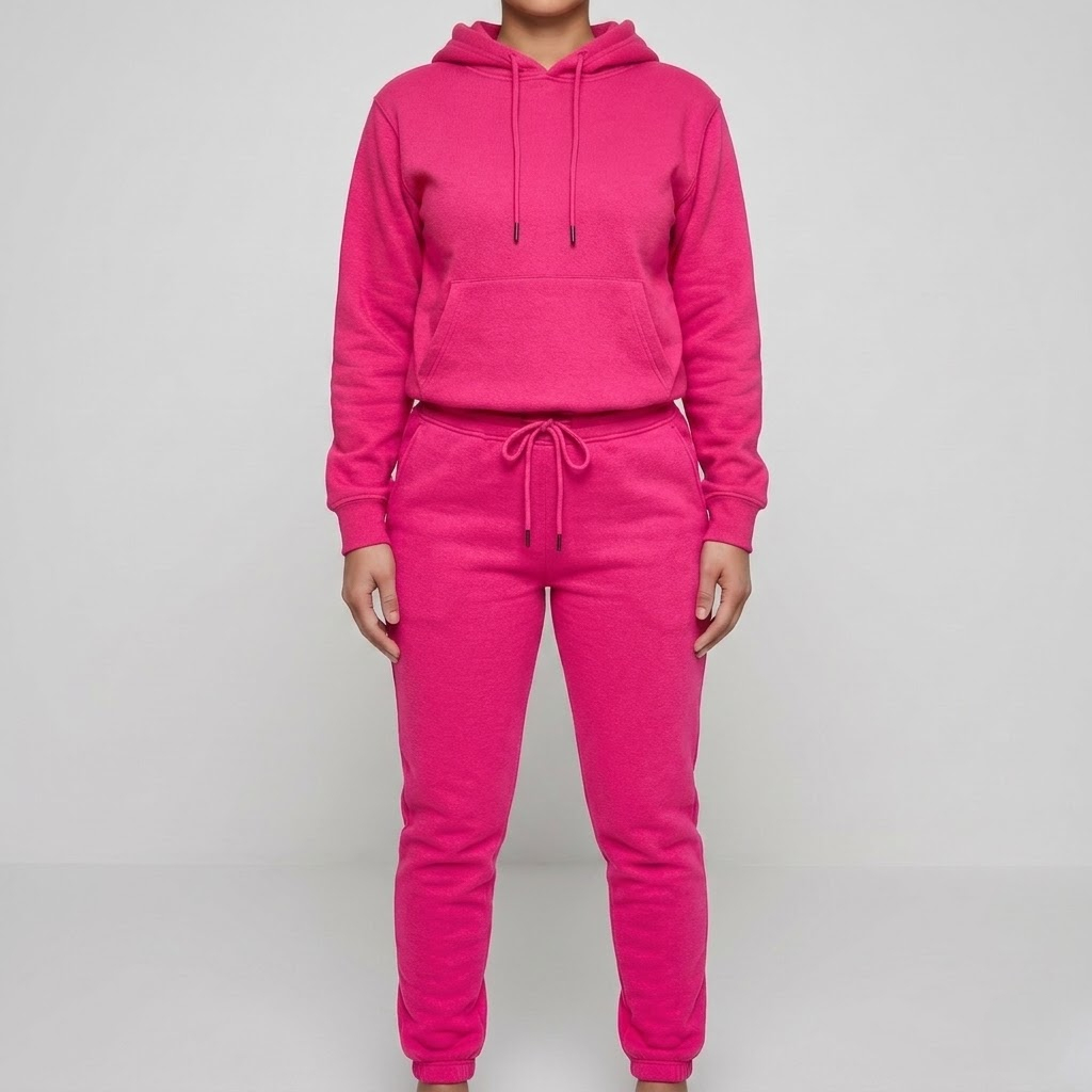 Hooded Long Sleeve Pullover And Sweatpants Set For Women