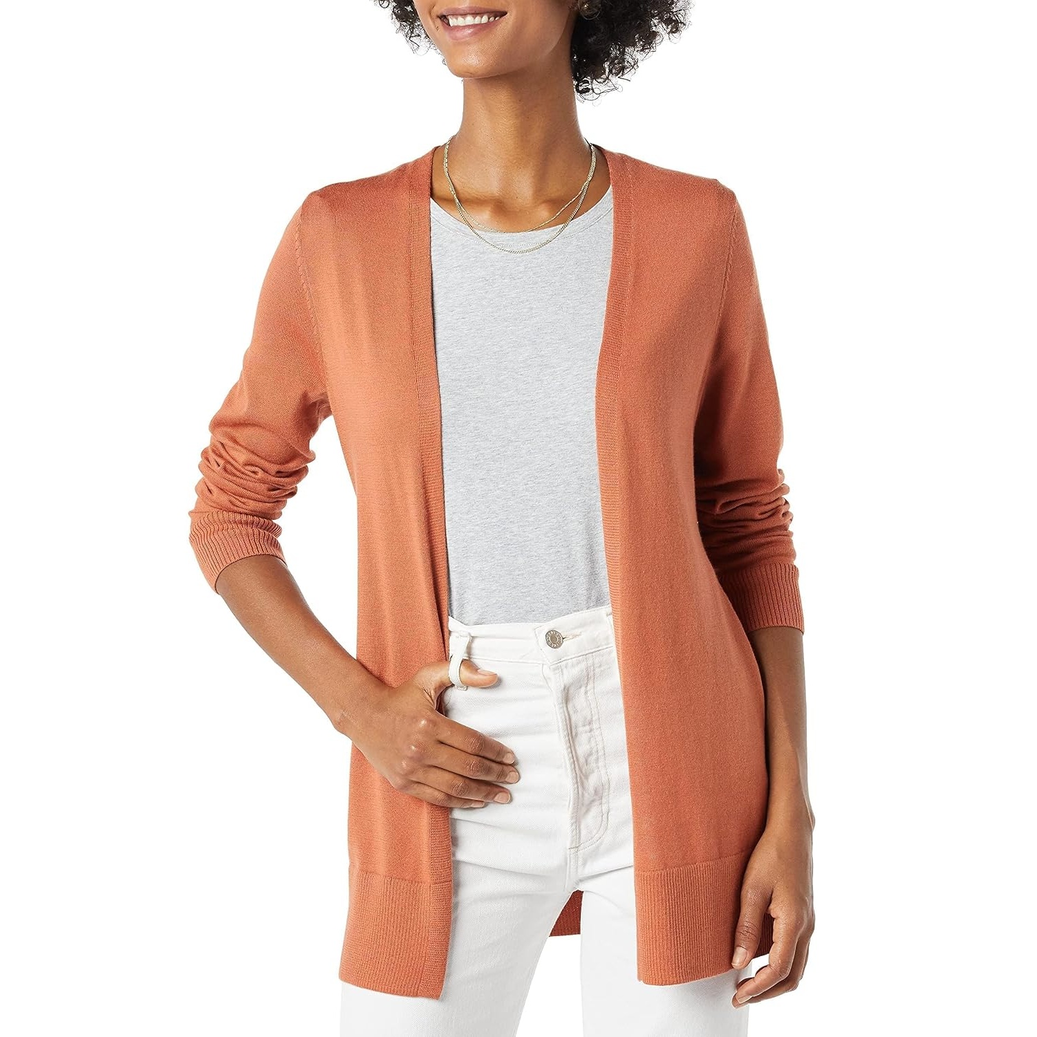 Lightweight Long Sleeve Open Front Sweater Cardigan for Women