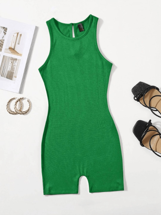 Solid Colored Romper-Comfy Jumpsuits