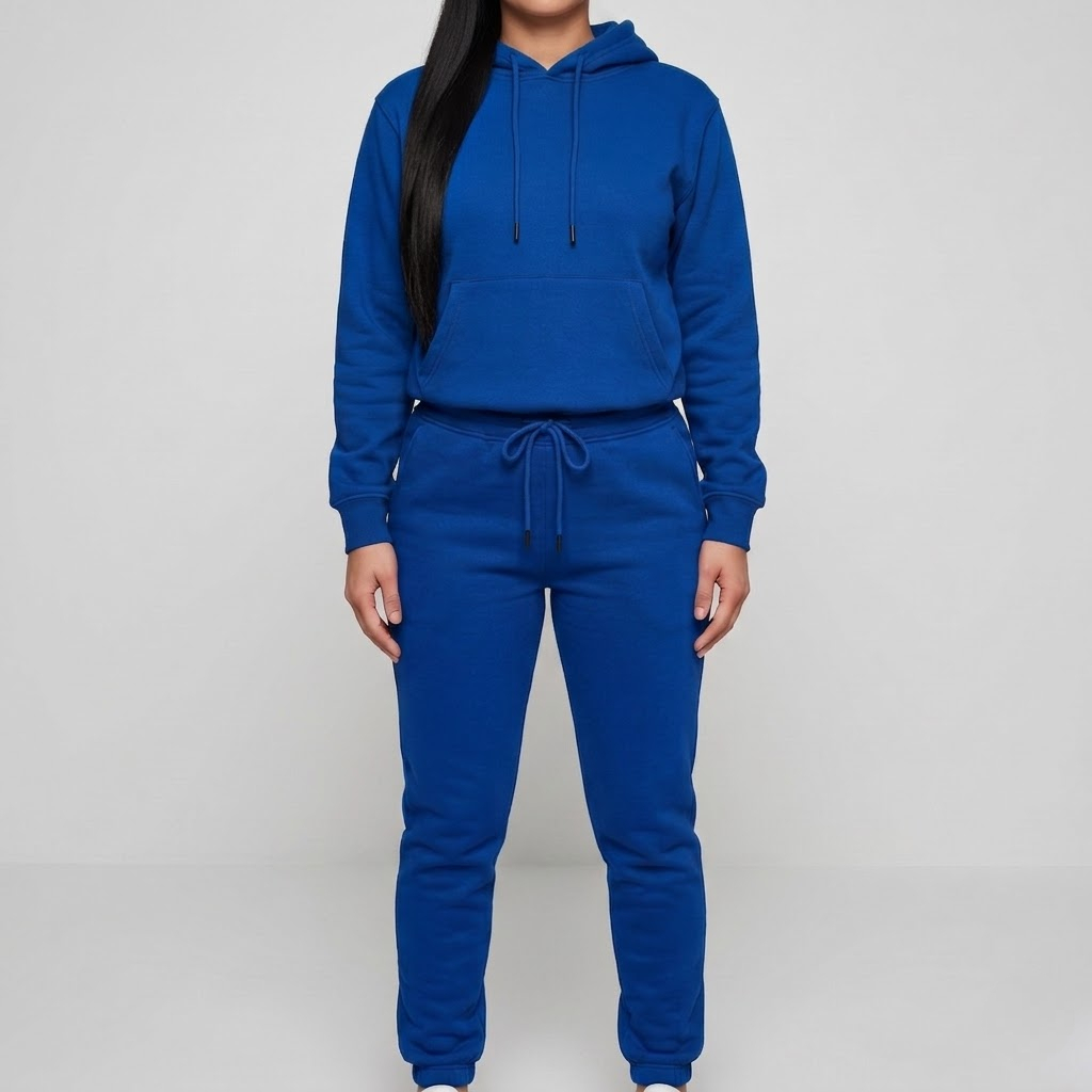 Hooded Long Sleeve Pullover And Sweatpants Set For Women