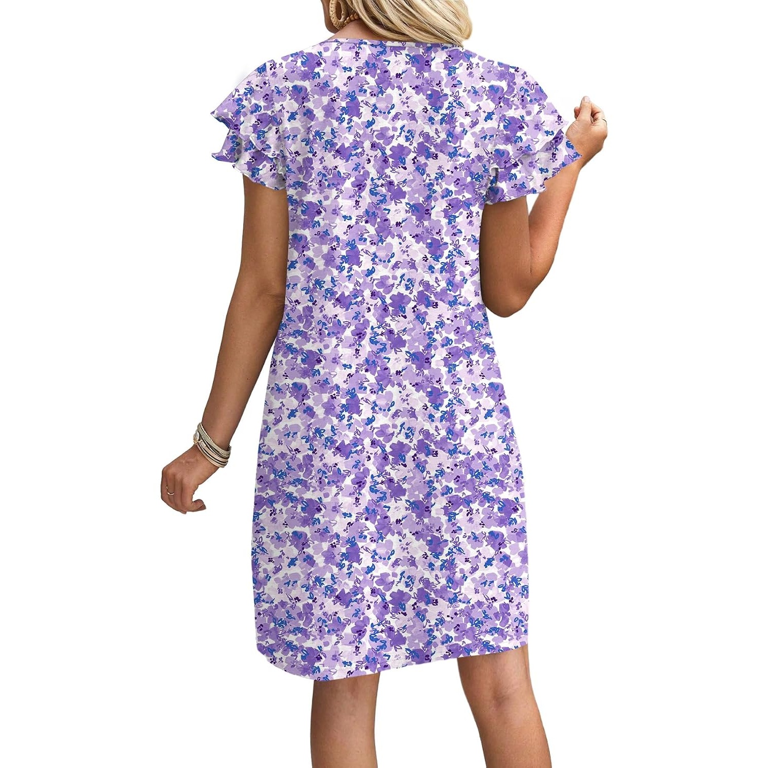 Ruffle Sleeve Loose Summer Swing Dress