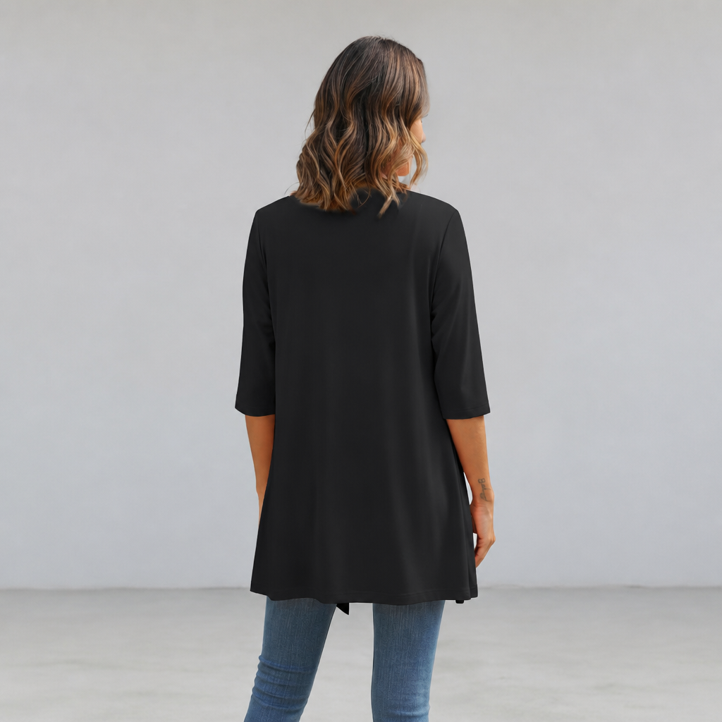 Summer Lightweight Longline Open Front Cardigan for Women