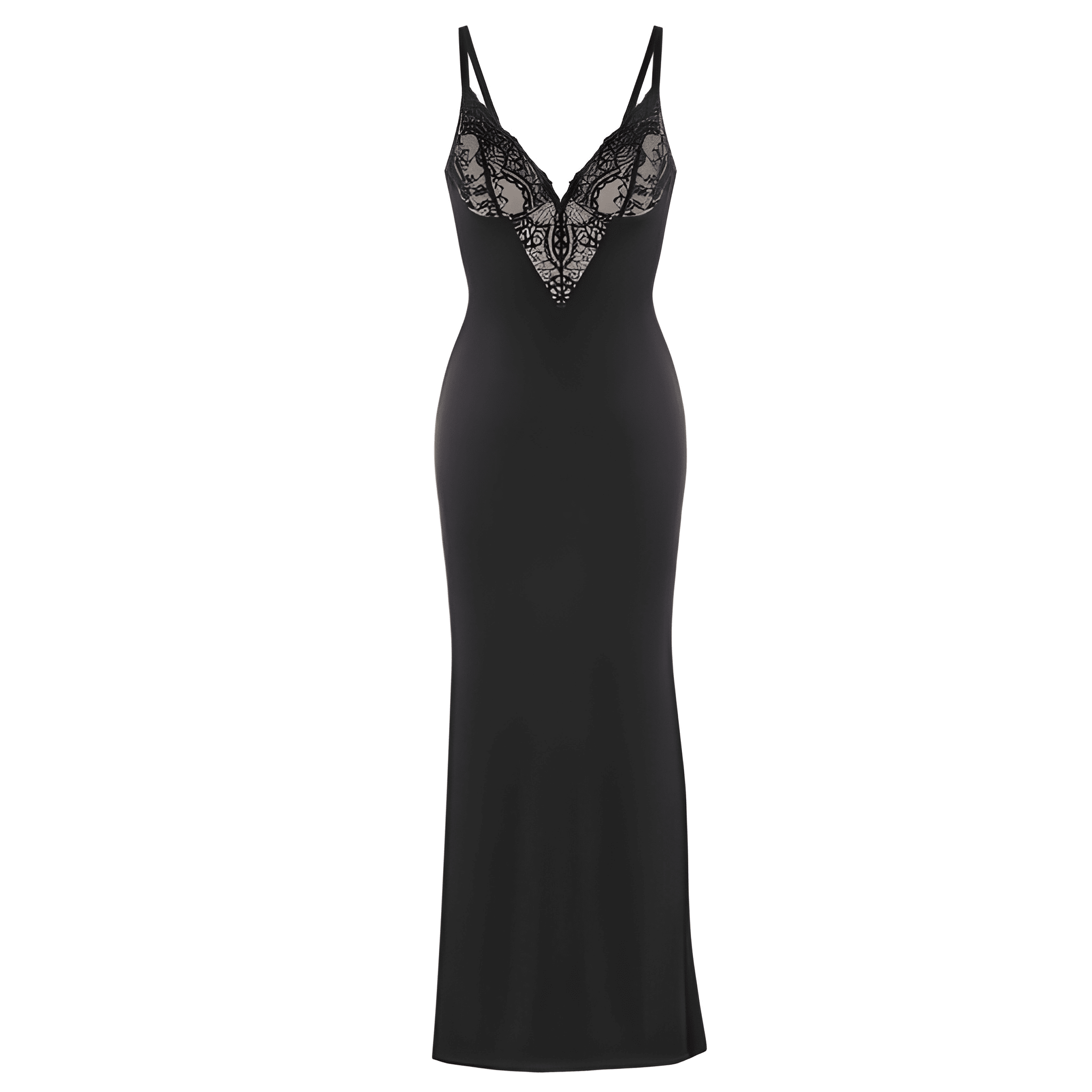 Lace Shapewear Slip Split Maxi Dress For Women
