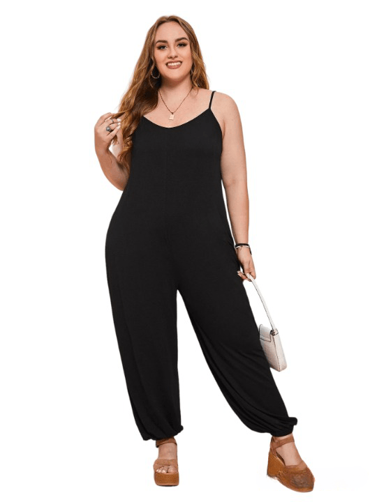 Plus Size Cami Jumpsuit-Comfy Jumpsuits