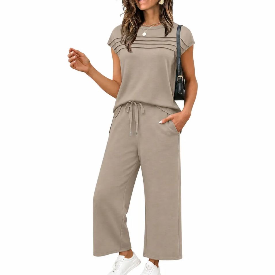 Womens Summer Spring Cap Sleeve Lounge Matching Sets