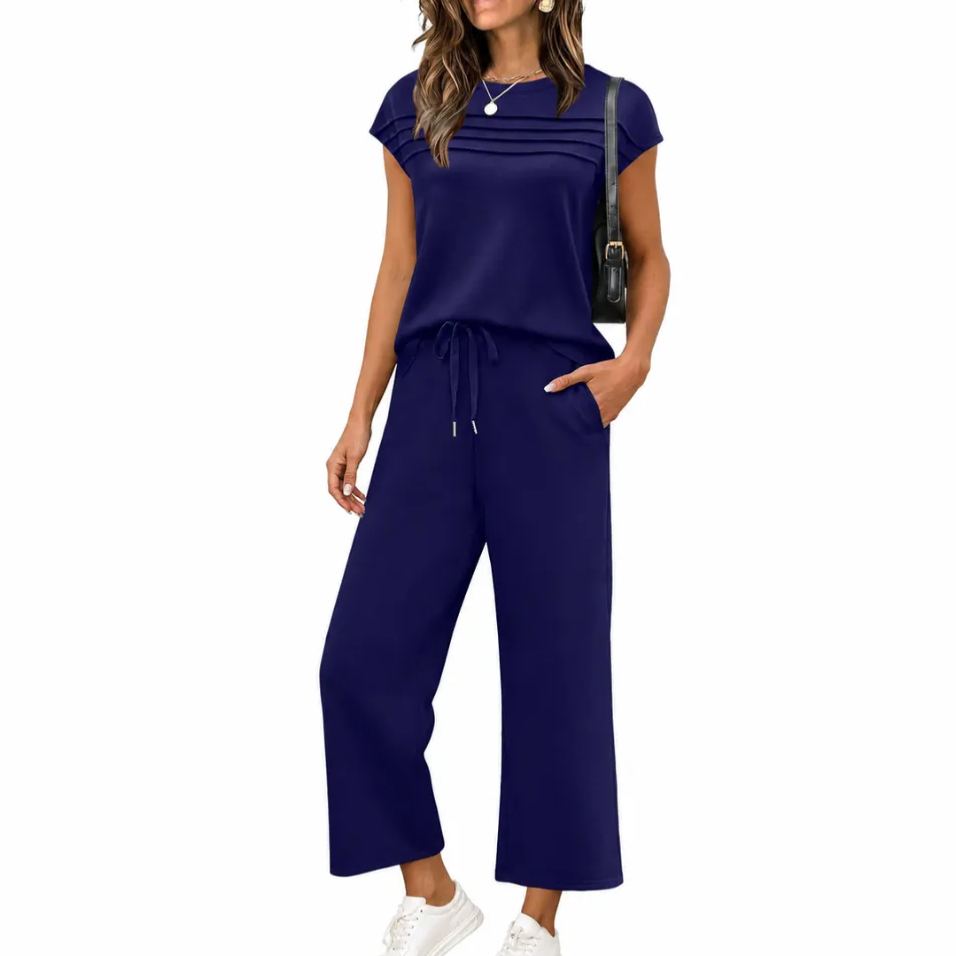 Womens Summer Spring Cap Sleeve Lounge Matching Sets