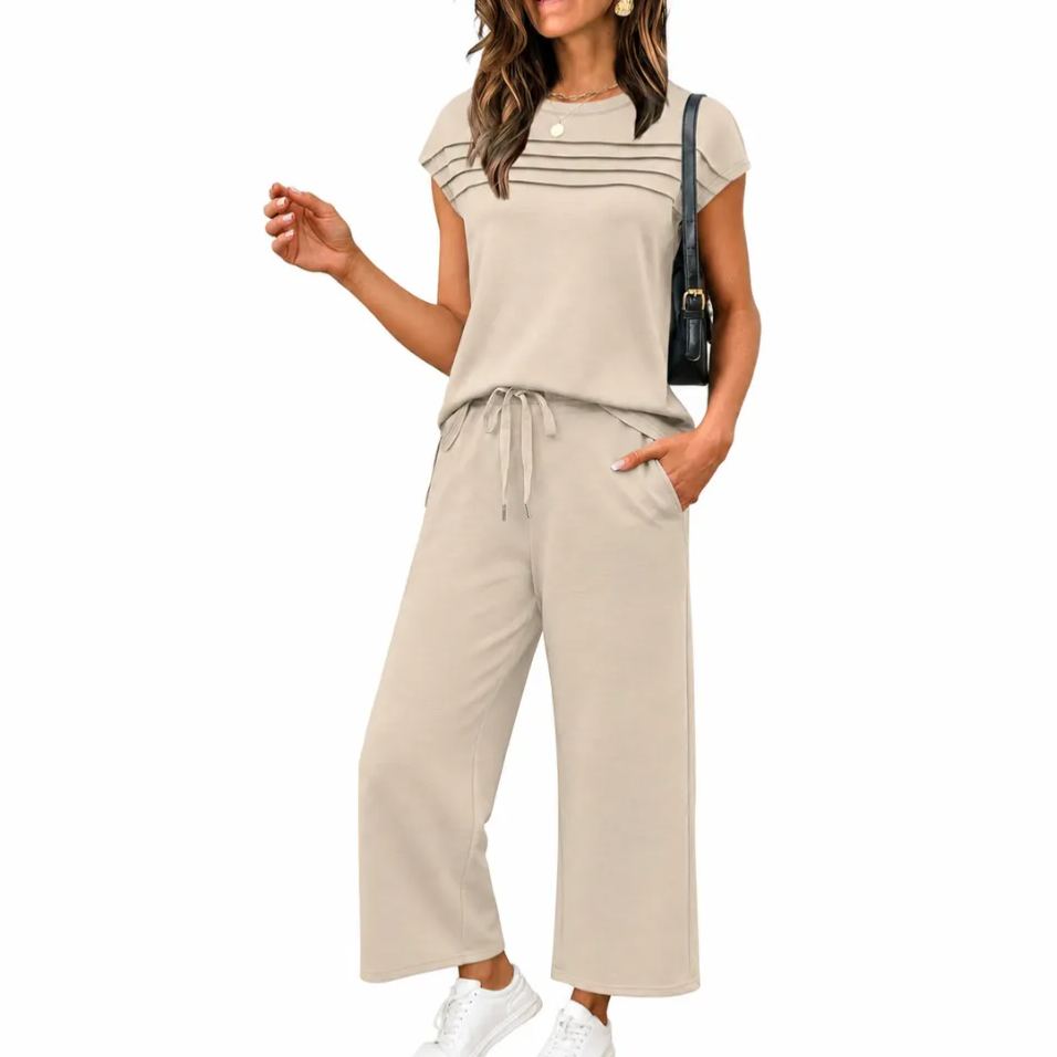 Womens Summer Spring Cap Sleeve Lounge Matching Sets