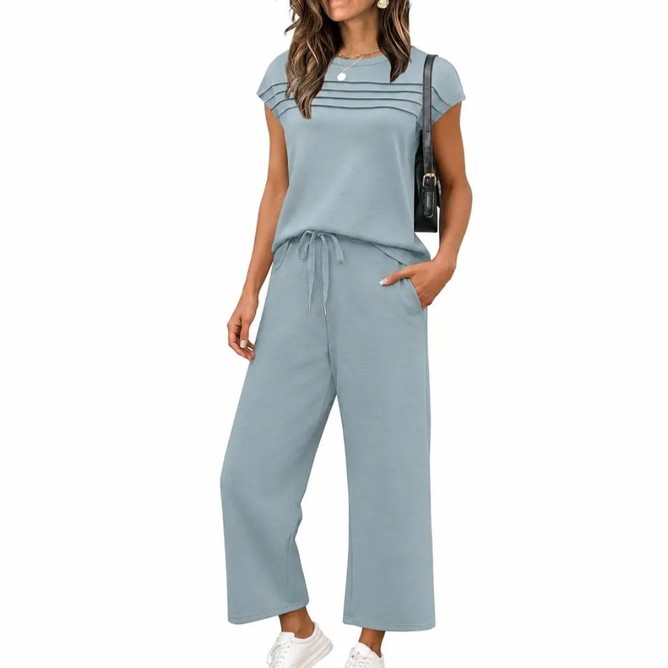 Womens Summer Spring Cap Sleeve Lounge Matching Sets