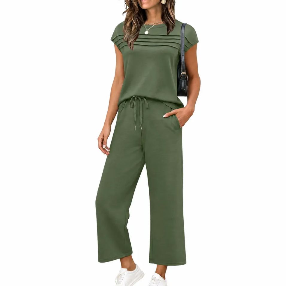 Womens Summer Spring Cap Sleeve Lounge Matching Sets