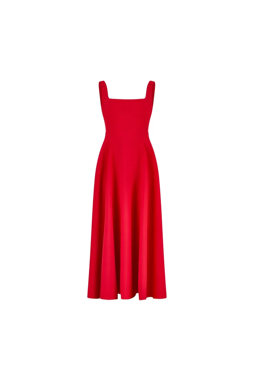 Wide Strap Seam Detail Dress