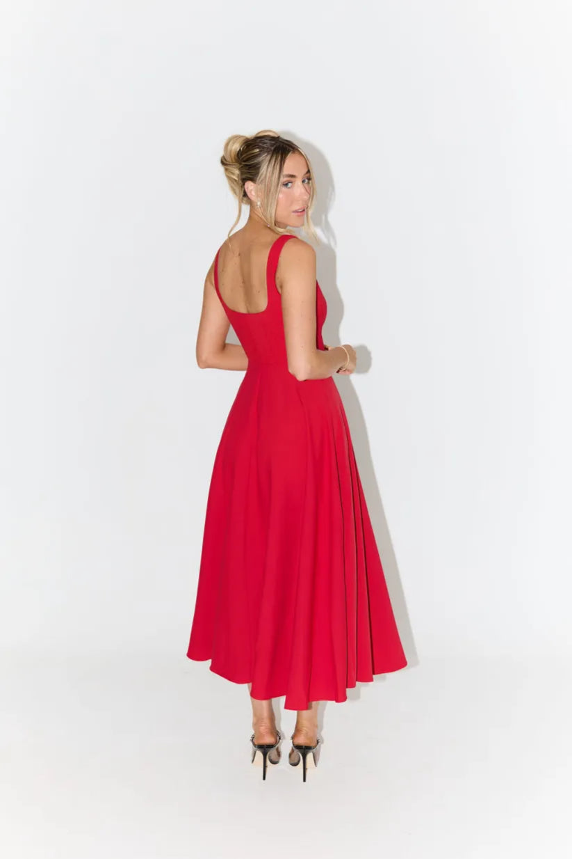 Wide Strap Seam Detail Dress