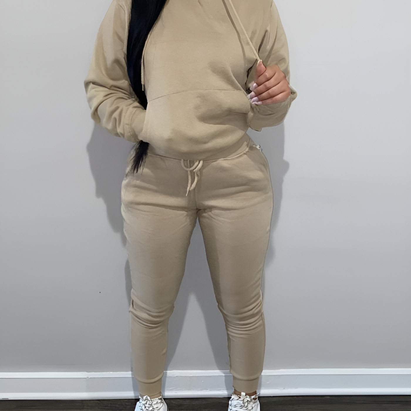 Minimalist Solid Color Sweatsuit Set for Women