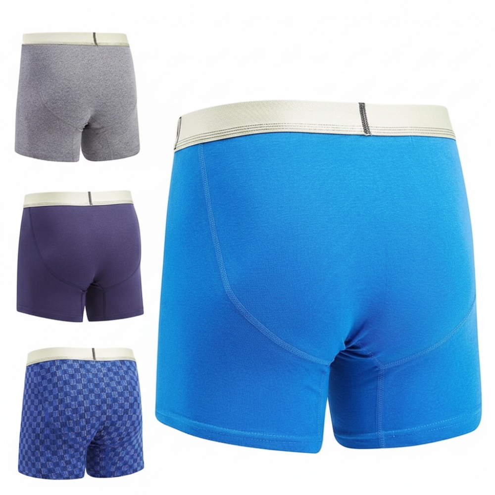Mens Boxer Briefs Cotton Stretch Underwear for Men Pack of 4 Dri Fit Athletic