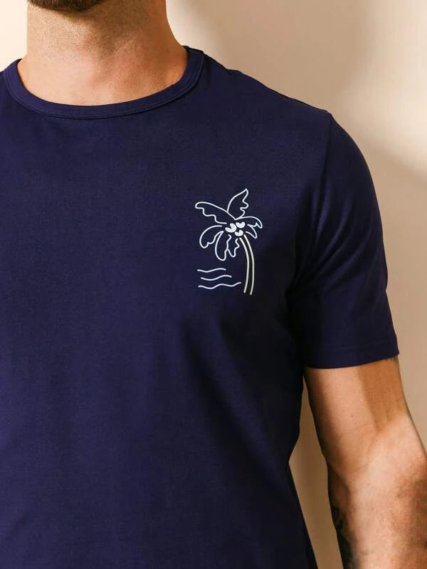 Tropical Printed Pajamas Set