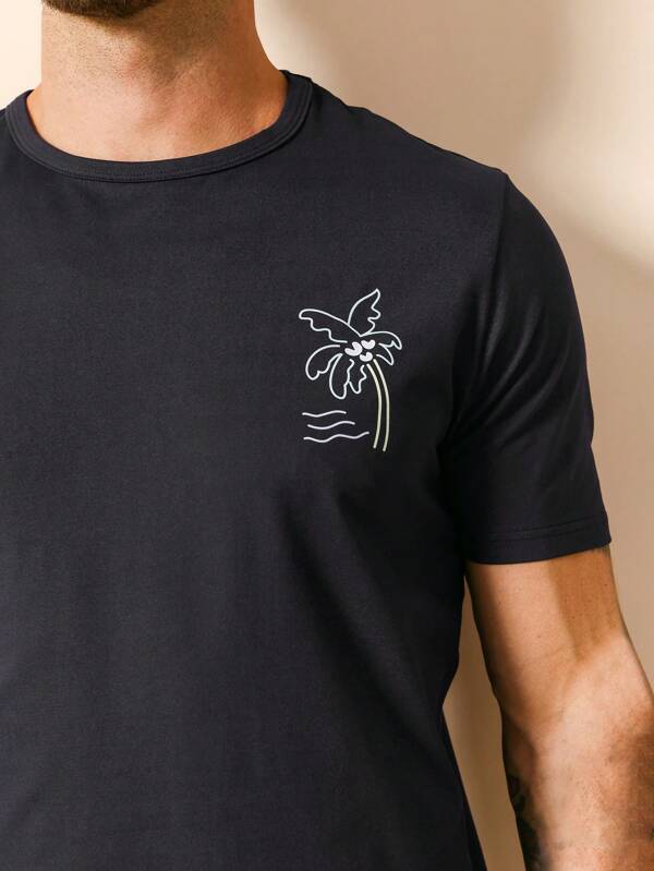 Tropical Printed Pajamas Set