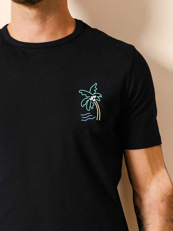 Tropical Printed Pajamas Set