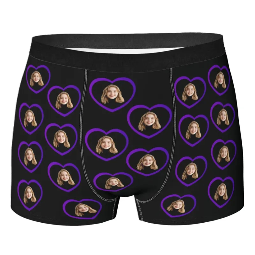 Send Photos, Personalized Underwear for Men with Face Custom Face Boxers Customized Boxer Briefs Funny Gifts for Him Husband