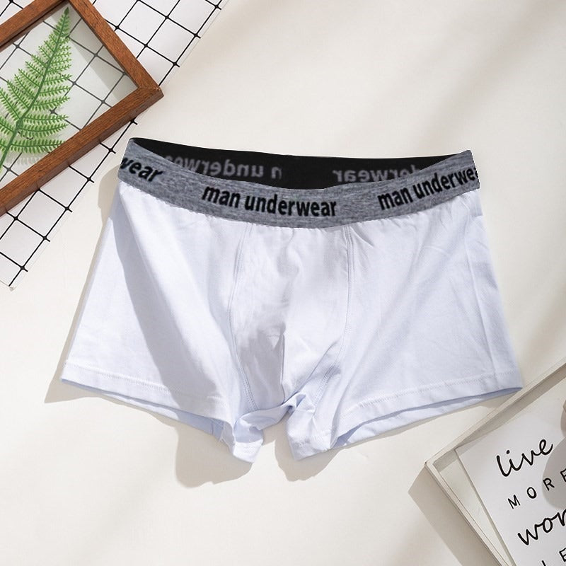 Cotton Solid Underpants Boxer For Men