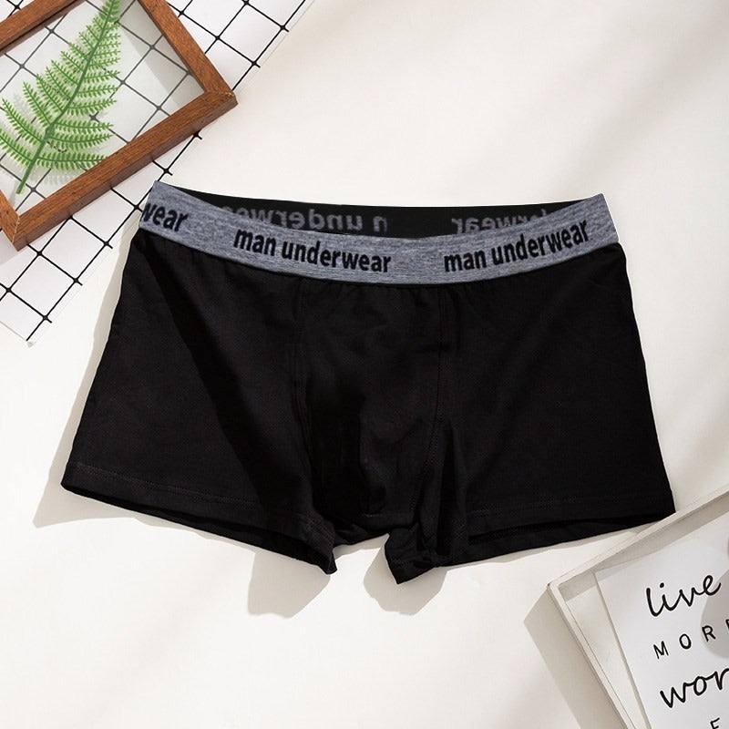 Cotton Solid Underpants Boxer For Men