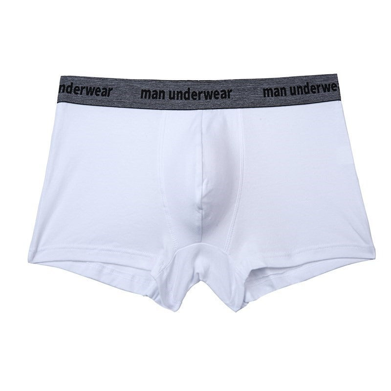 Men's Cotton Solid Underwear With U-Shaped Pockets