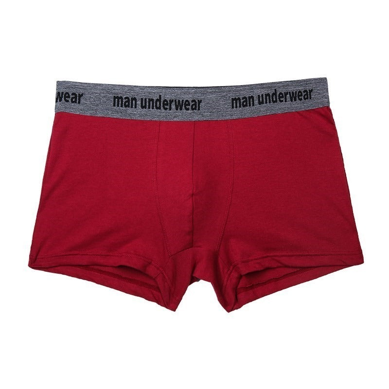 Men's Cotton Solid Underwear With U-Shaped Pockets