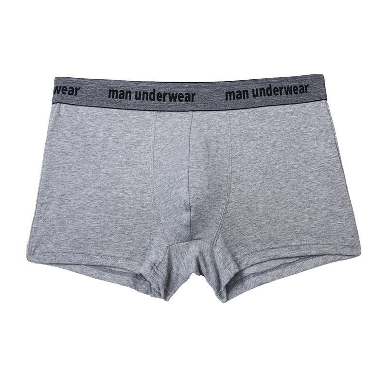 Men's Cotton Solid Underwear With U-Shaped Pockets