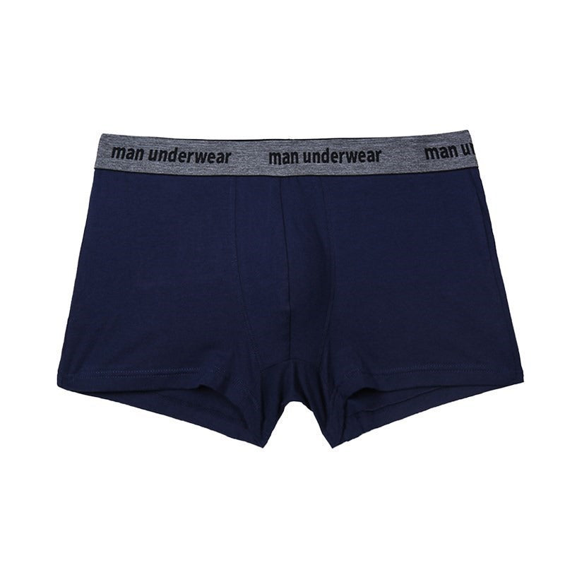 Men's Cotton Solid Underwear With U-Shaped Pockets
